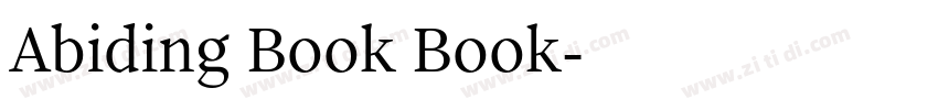 Abiding Book Book字体转换